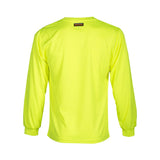 9122-9123 Kishigo Microfiber Polyester Long Sleeve T-Shirt Lime