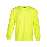 9122-9123 Kishigo Microfiber Polyester Long Sleeve T-Shirt Lime