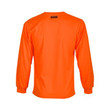 9122-9123 Kishigo Microfiber Polyester Long Sleeve T-Shirt Orange