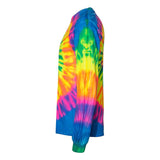 240MS Dyenomite Multi-Color Spiral Tie-Dyed Long Sleeve T-Shirt Fluorescent Rainbow Spiral