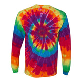 240MS Dyenomite Multi-Color Spiral Tie-Dyed Long Sleeve T-Shirt Michelangelo Spiral