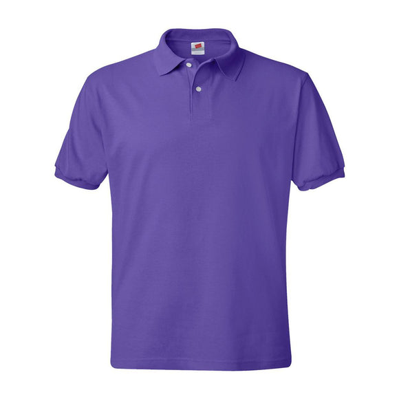 054X Hanes Ecosmart® Jersey Polo Purple