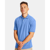 054X Hanes Ecosmart® Jersey Polo Carolina Blue