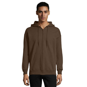 F280 Hanes Ultimate Cotton® Full-Zip Hooded Sweatshirt Dark Chocolate