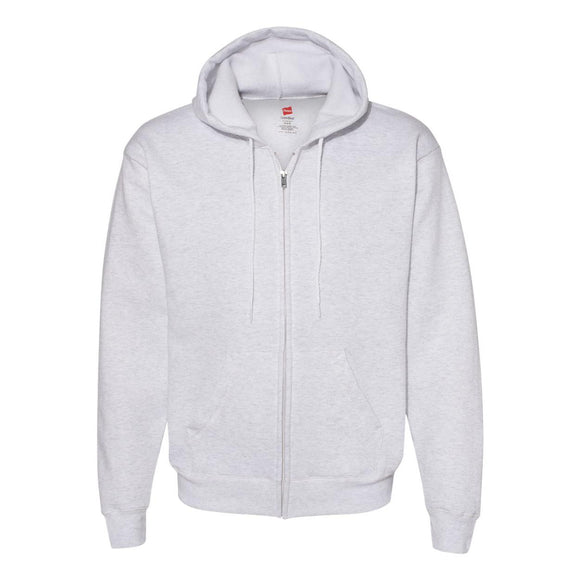 P180 Hanes Ecosmart® Full-Zip Hooded Sweatshirt Ash