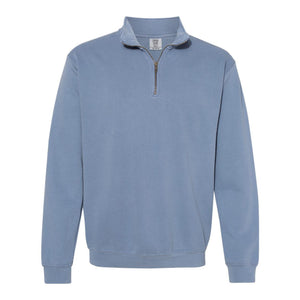 1580 Comfort Colors Garment-Dyed Quarter Zip Sweatshirt Blue Jean