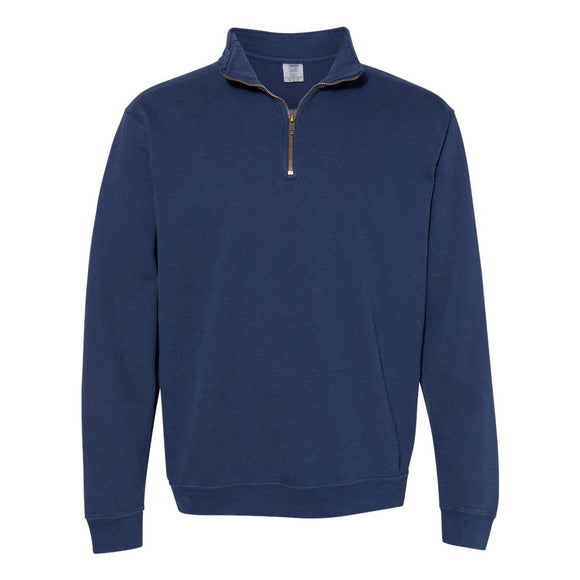 1580 Comfort Colors Garment-Dyed Quarter Zip Sweatshirt True Navy