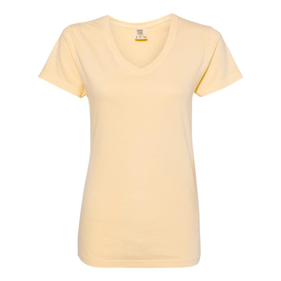 3199 Comfort Colors Garment-Dyed Women’s Midweight V-Neck T-Shirt Butter