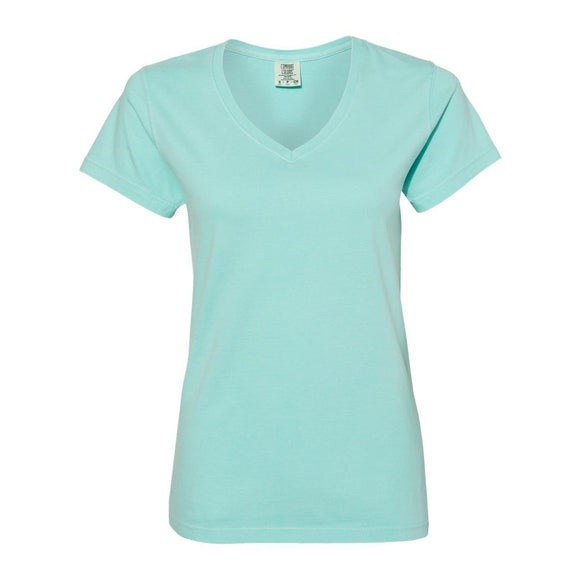 3199 Comfort Colors Garment-Dyed Women’s Midweight V-Neck T-Shirt Chalky Mint