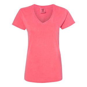 3199 Comfort Colors Garment-Dyed Women’s Midweight V-Neck T-Shirt Watermelon