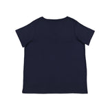 3807 LAT Curvy Collection Women's Premium Jersey V-Neck Tee Navy