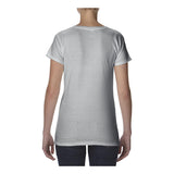 380VL Anvil Women's Lightweight Fitted V-Neck T-Shirt Heather Grey