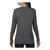 72000L Anvil Women's Mid-Scoop French Terry Heather Dark Grey