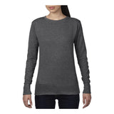 72000L Anvil Women's Mid-Scoop French Terry Heather Dark Grey