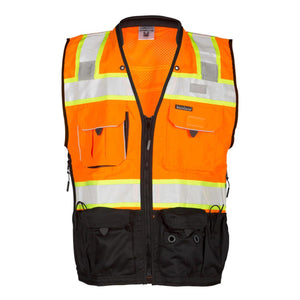 S5002-5003 Kishigo Premium Black Series® Surveyors Vest Orange