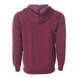 PRM33SBZ Independent Trading Co. Special Blend Raglan Full-Zip Hooded Sweatshirt Crimson