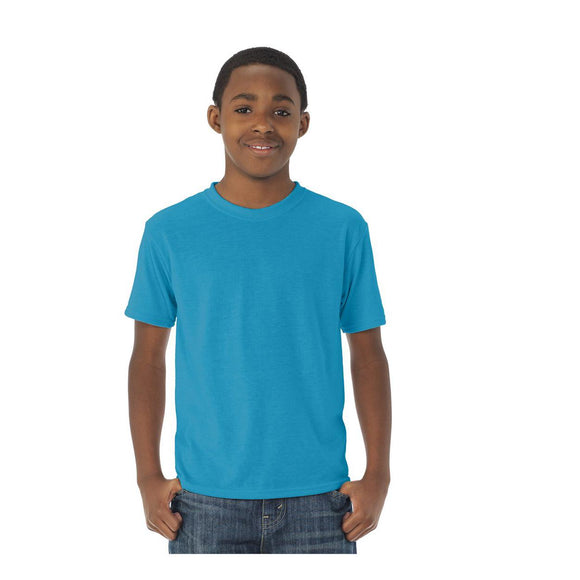 21BR JERZEES Dri-Power® Sport Youth Short Sleeve T-Shirt California Blue