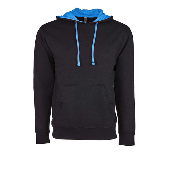 9301 Next Level Unisex Laguna Hoodie Black/ Turquoise