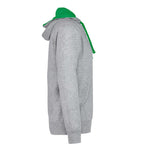 9301 Next Level Unisex Laguna Hoodie Heather Grey/ Kelly Green