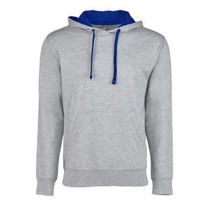 9301 Next Level Unisex Laguna Hoodie Heather Grey/ Royal