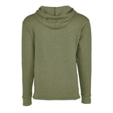 9300 Next Level Unisex Malibu Welt Pocket Hoodie Heather Military Green