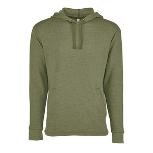 9300 Next Level Unisex Malibu Welt Pocket Hoodie Heather Military Green