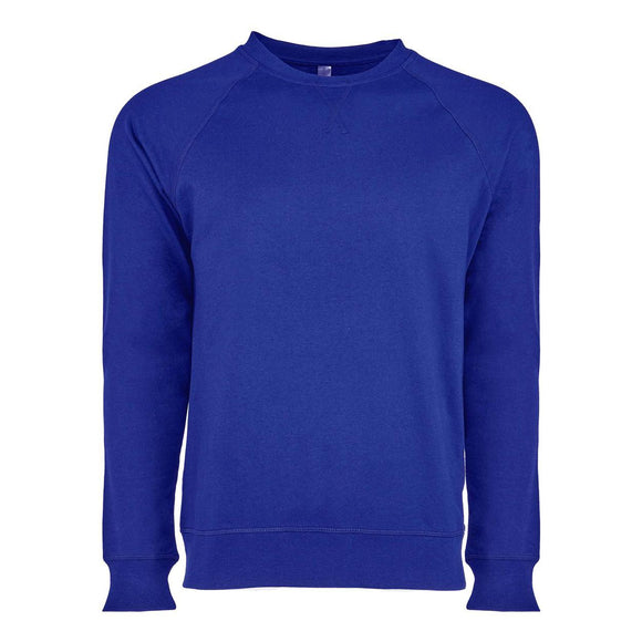 9000 Next Level Unisex Laguna Raglan Crewneck Sweatshirt Royal