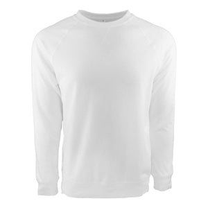 9000 Next Level Unisex Laguna Raglan Crewneck Sweatshirt White