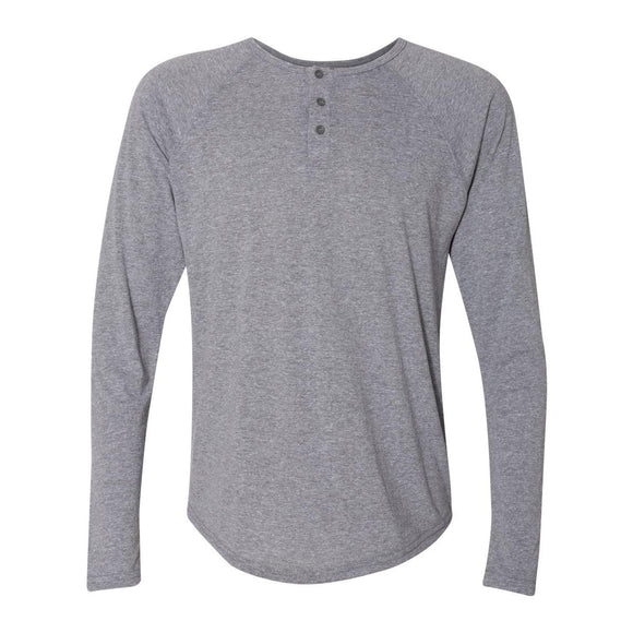 6072 Next Level Unisex Triblend Henley Premium Heather