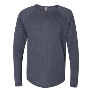 6072 Next Level Unisex Triblend Henley Vintage Navy