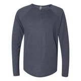 6072 Next Level Unisex Triblend Henley Vintage Navy