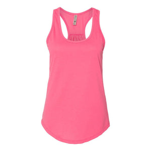 6338 Next Level Women's Gathered Racerback Tank Hot Pink