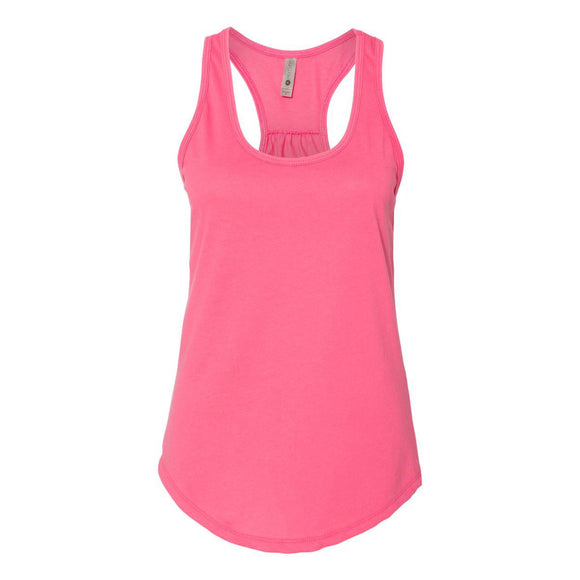 6338 Next Level Women's Gathered Racerback Tank Hot Pink