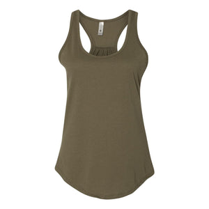 6338 Next Level Women's Gathered Racerback Tank Military Green