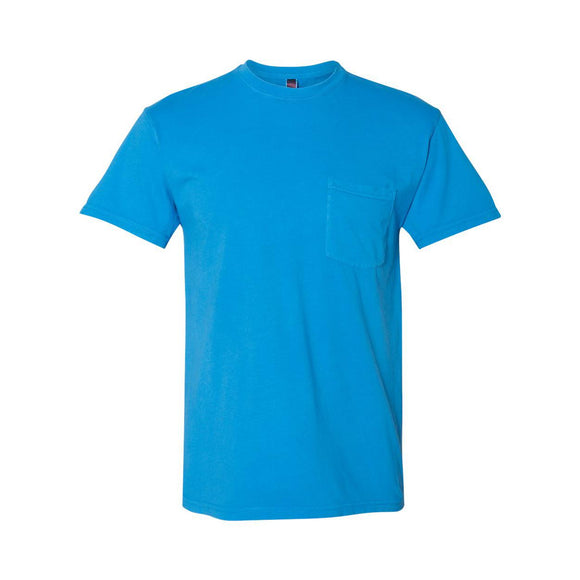 7415 Next Level Inspired Dye Short Sleeve Pocket Crew Ocean