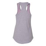 1534 Next Level Women’s Ideal Colorblocked Racerback Tank Lilac/ Heather Grey