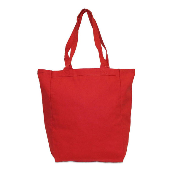 9861 Liberty Bags Allison Cotton Canvas Tote Red