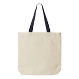 9868 Liberty Bags Jennifer Cotton Canvas Tote Natural/ Navy