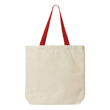 9868 Liberty Bags Jennifer Cotton Canvas Tote Natural/ Red