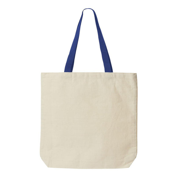 9868 Liberty Bags Jennifer Cotton Canvas Tote Natural/ Royal