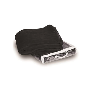 8707 Alpine Fleece Micro Coral Fleece Blanket Black