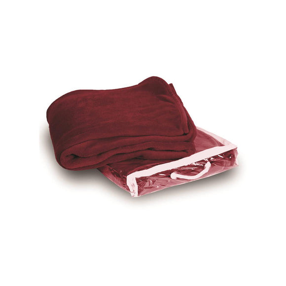 8707 Alpine Fleece Micro Coral Fleece Blanket Burgundy