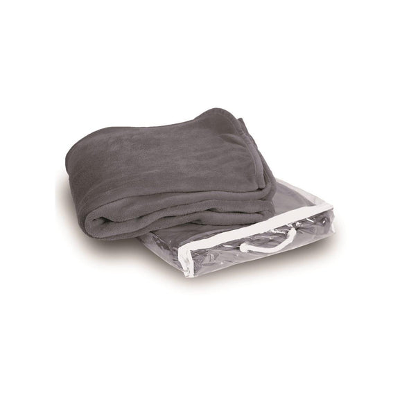 8707 Alpine Fleece Micro Coral Fleece Blanket Grey