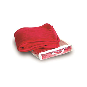 8707 Alpine Fleece Micro Coral Fleece Blanket Red