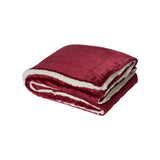 8712 Alpine Fleece Micro Mink Sherpa Blanket Burgundy