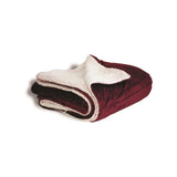 8712 Alpine Fleece Micro Mink Sherpa Blanket Burgundy