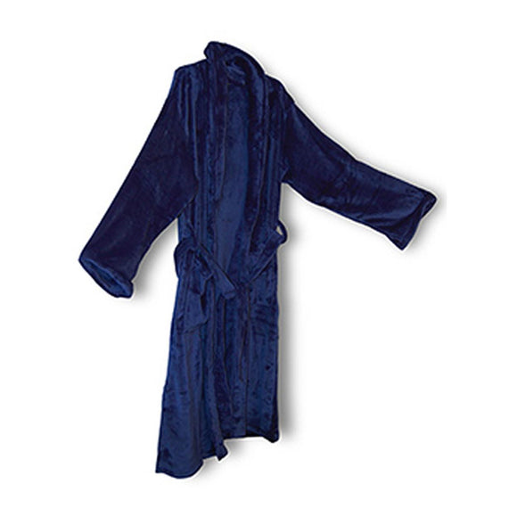 8723 Alpine Fleece Mink Touch Luxury Robe Navy