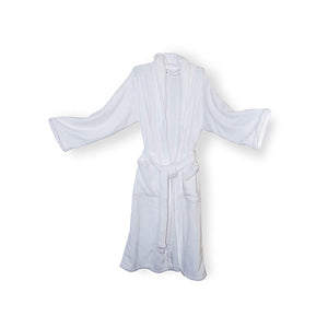 8723 Alpine Fleece Mink Touch Luxury Robe White