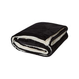 8726 Alpine Fleece Oversized Mink Sherpa Blanket Black