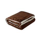 8726 Alpine Fleece Oversized Mink Sherpa Blanket Chocolate